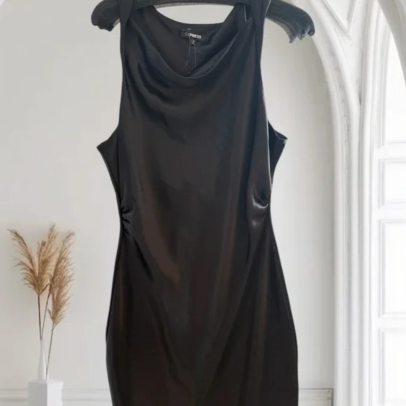 Express  Twist Straps Satin Dress - Picture 5 of 5